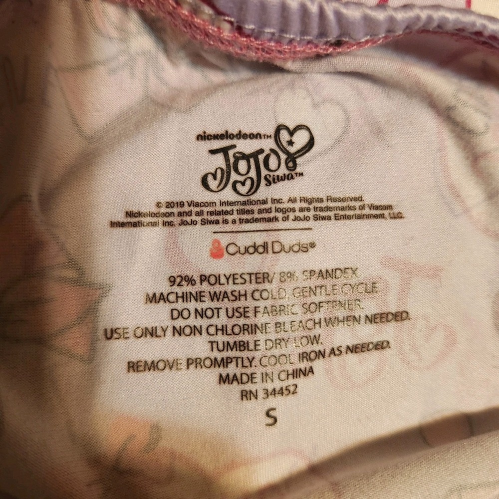 JoJo Siwa Girls Nickelodeon Cuddl Duds Top & Pants Pajamas Size Small Sleepwear - Picture 7 of 8